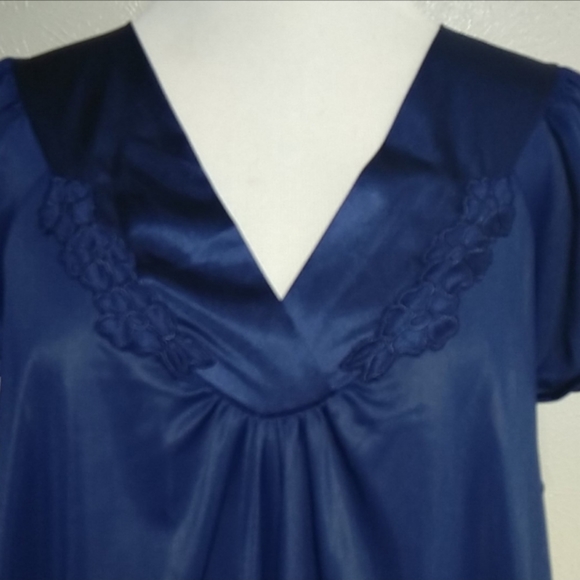 Vanity Fair Other - Nightgown nylon vintage Vanity Fair blue sz Lg
